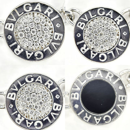 Bulgari Necklace Ladies Bulgari Reversible Pave Diamond Accessories 18k WG 750