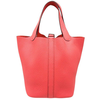 Hermes Handbag Women's Picotin Lock PM Bag W Taurillon Redish Silver