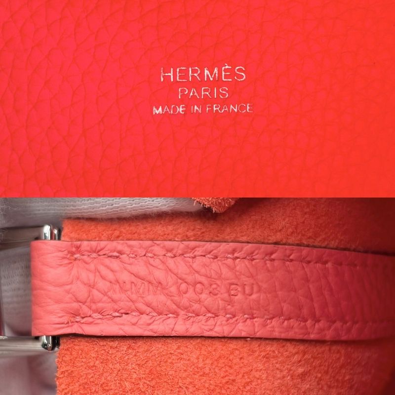 Hermes Handbag Women's Picotin Lock PM Bag W Taurillon Redish Silver