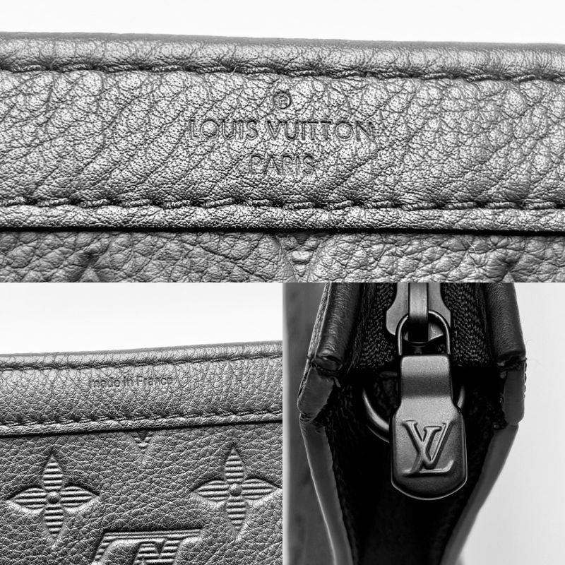 Louis Vuitton Shoulder Bag Men's Monogram Shadow Gaston Wearable Wallet Clutch