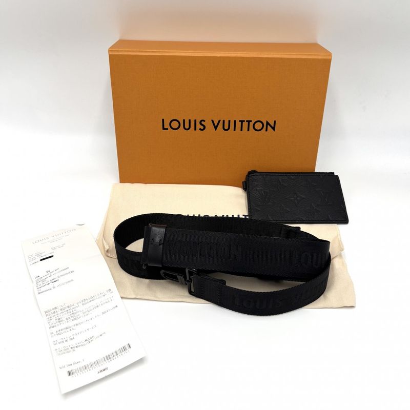Louis Vuitton Shoulder Bag Men's Monogram Shadow Gaston Wearable Wallet Clutch