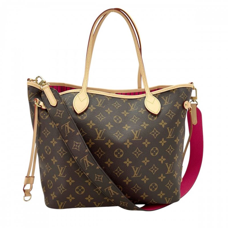 Louis Vuitton Tote Bag Women's Monogram Reversible Rose Pondicheri Neverfull MM