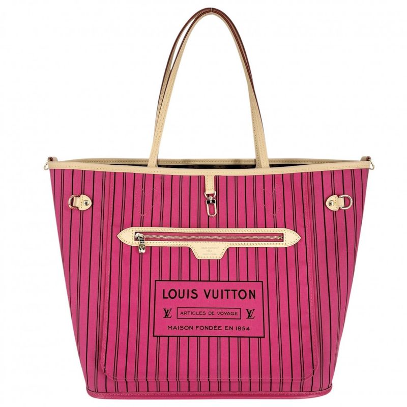 Louis Vuitton Tote Bag Women's Monogram Reversible Rose Pondicheri Neverfull MM