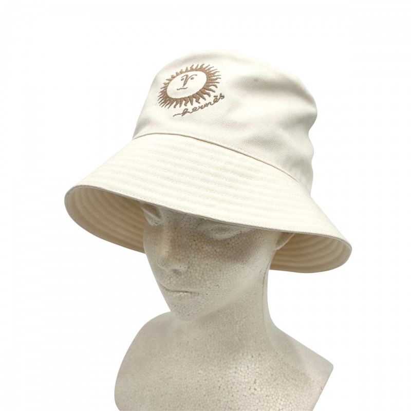 Hermes Hat Women's Bucket Hat Jean Sunshine Fashion Item Hat Hermes Cotton