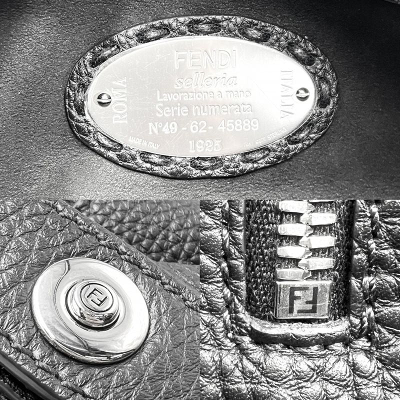 Fendi 2WAY Women's Selleria Siesta Small Handbag Shoulder Bag Shoulder Crossbody