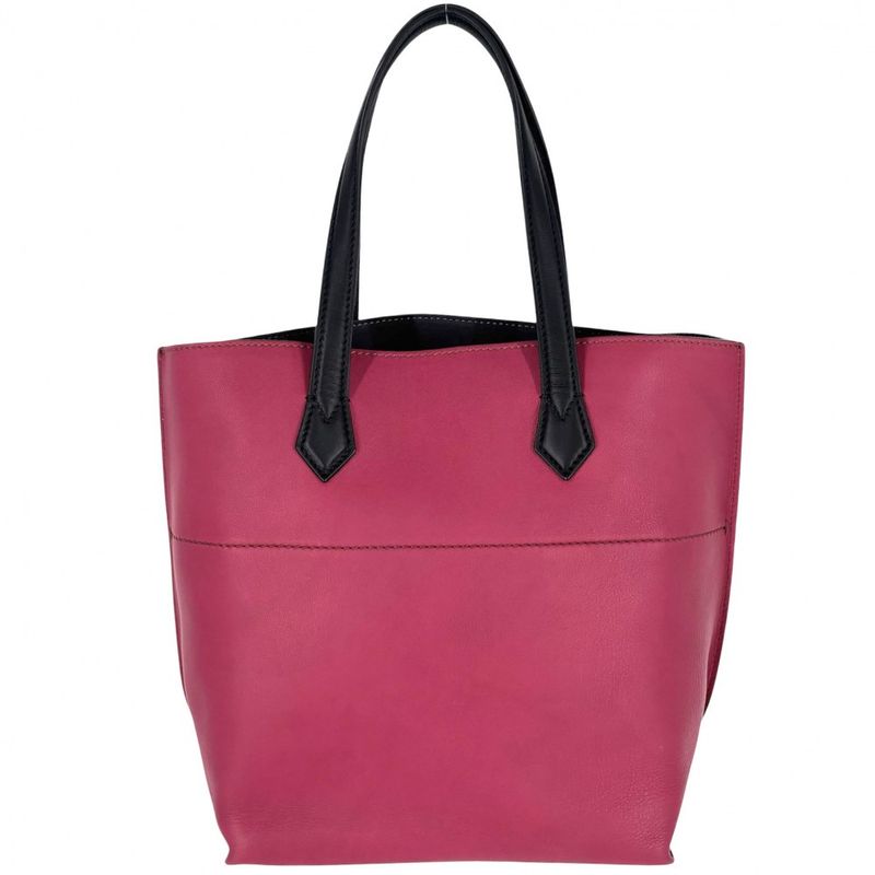 Fendi Tote Women Handbag Bag Fendi 8bh262 Leather Pink Purple Black Silver
