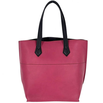 Fendi Tote Women Handbag Bag Fendi 8bh262 Leather Pink Purple Black Silver