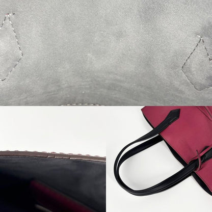 Fendi Tote Women Handbag Bag Fendi 8bh262 Leather Pink Purple Black Silver