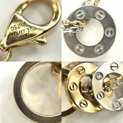 Cartier Necklace Ladies Love Three Hoop Pendant Jewelry With Adjuster Au750