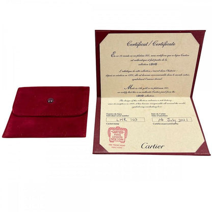 Cartier Necklace Ladies Love Three Hoop Pendant Jewelry With Adjuster Au750