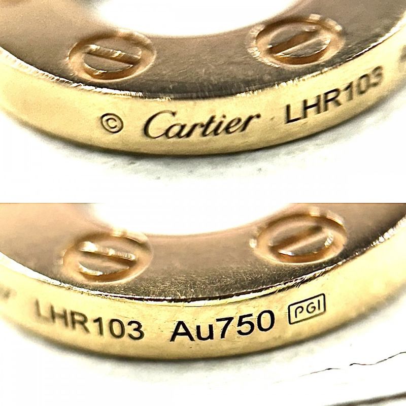 Cartier Necklace Ladies Love Three Hoop Pendant Jewelry With Adjuster Au750