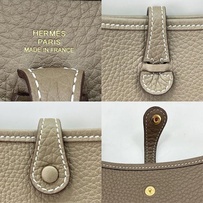 Hermes Shoulder Bag Women's Shoulder Evelyn TPM Etoupe Hermes W Engraved Beige