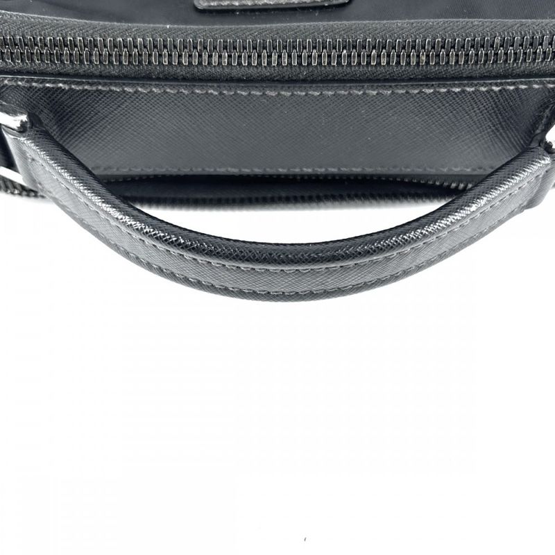 Prada 2WAY Unisex Brick Triangle Logo Shoulder Bag Handbag Shoulder Crossbody