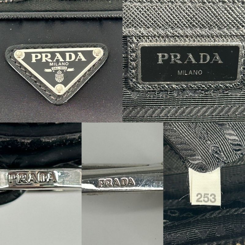 Prada 2WAY Unisex Brick Triangle Logo Shoulder Bag Handbag Shoulder Crossbody