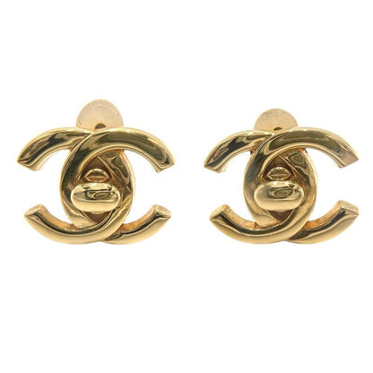 Chanel Earring Ladies Coco Mark Turnlock Accessory Chanel GP 95A Gold Approx