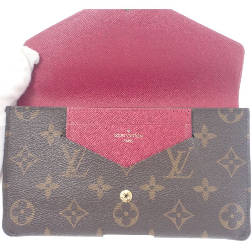 Louis Vuitton Portefeuille Jeanne M62155 Long Wallet Monogram Canvas Fuchsia