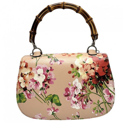 Gucci 2WAY Ladies Bamboo GG Blooms Handbag Shoulder Bag Crossbody Top Handle