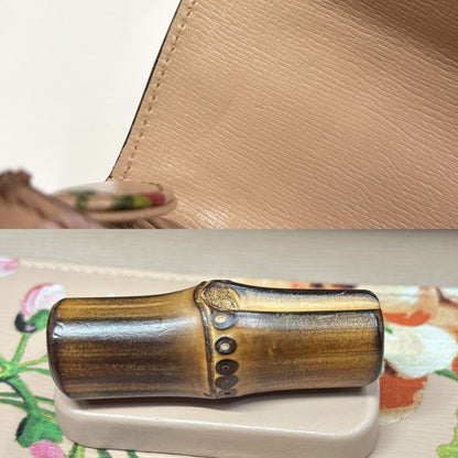 Gucci 2WAY Ladies Bamboo GG Blooms Handbag Shoulder Bag Crossbody Top Handle