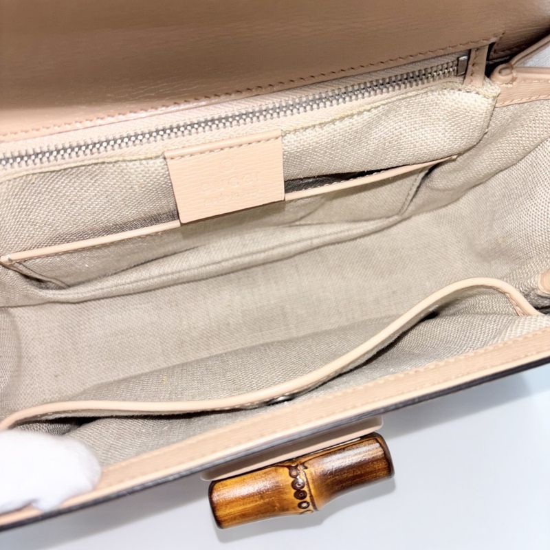 Gucci 2WAY Ladies Bamboo GG Blooms Handbag Shoulder Bag Crossbody Top Handle