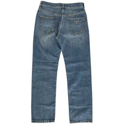 Prada Pants Women's Triangle Logo Bottoms Apparel Clothing Prada Gfp469 Blue