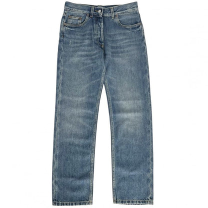 Prada Pants Women's Triangle Logo Bottoms Apparel Clothing Prada Gfp469 Blue