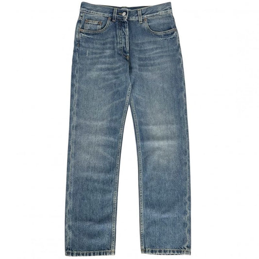 Prada Pants Women's Triangle Logo Bottoms Apparel Clothing Prada Gfp469 Blue