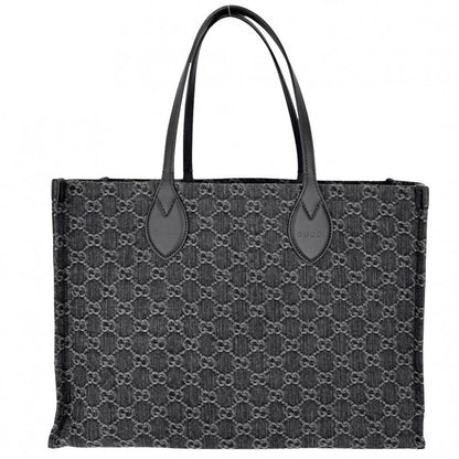 Gucci Tote Women's Ophidia Large Tote Handbag GG Gucci 772184 Denim Leather