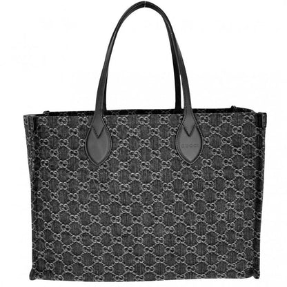 Gucci Tote Women's Ophidia Large Tote Handbag GG Gucci 772184 Denim Leather