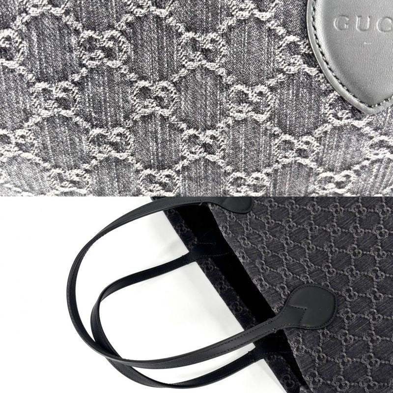 Gucci Tote Women's Ophidia Large Tote Handbag GG Gucci 772184 Denim Leather