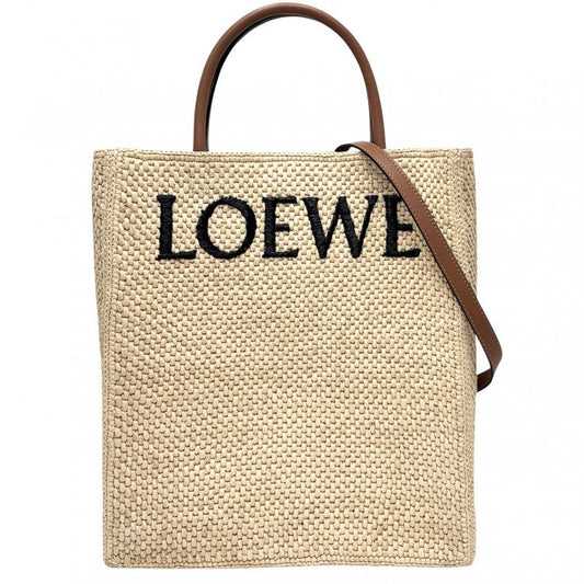 Loewe 2WAY Women's Logo Standard A4 Tote Bag Shoulder Bag Shoulder Crossbody