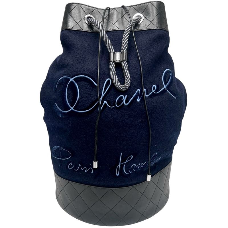 Chanel Shoulder Bag Women's Embroidery Drawstring Ring Su Ring Bag Quilted Coco