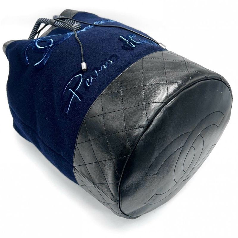 Chanel Shoulder Bag Women's Embroidery Drawstring Ring Su Ring Bag Quilted Coco