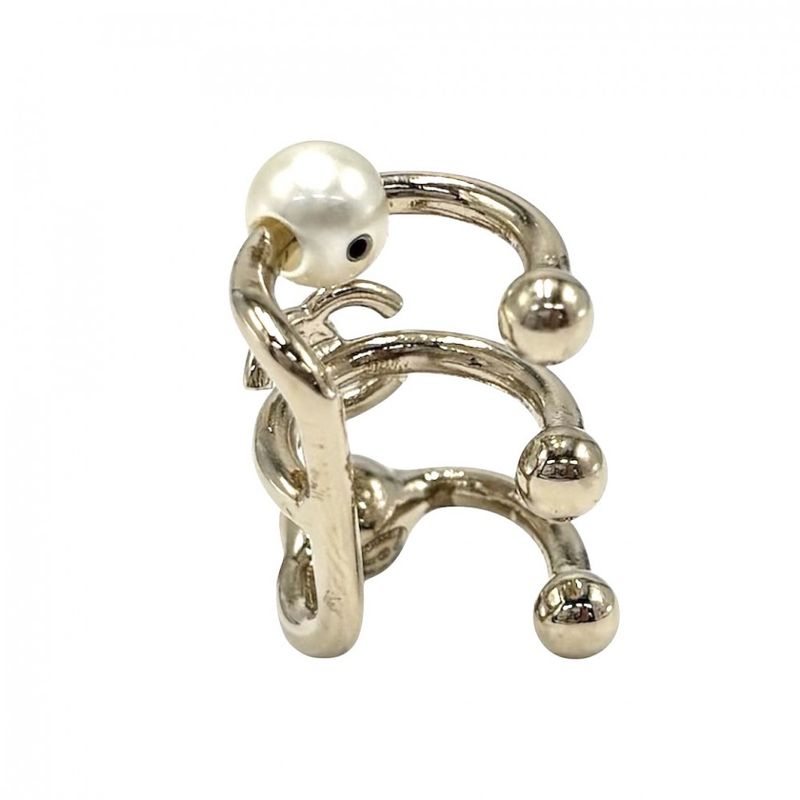 Chanel Earring Women's Ear Cuff Coco Mark Accessories Chanel GP Faux Pearl