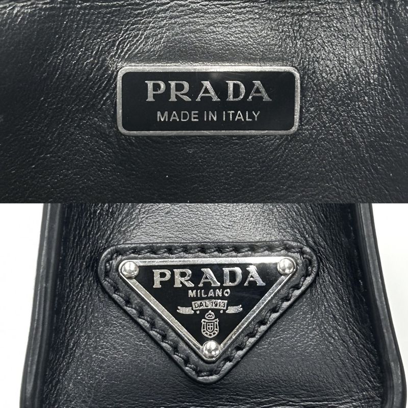 Prada 2WAY Ladies Triangle Logo Mini Tote Handbag Shoulder Bag Shoulder