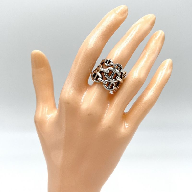 Hermes Rings Women's Chaine D'ancre Anchene GM Accessory Jewelry Small Size 50