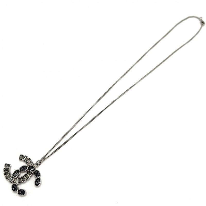 Chanel Necklace Women's Coco Mark Long Necklace Accessories Chanel Rhinestone