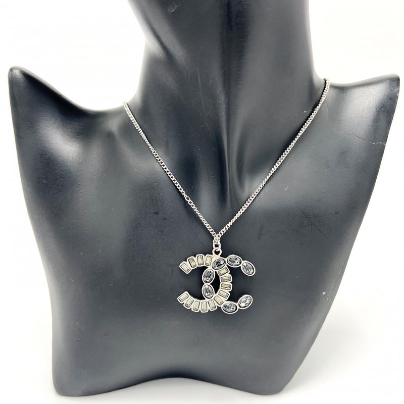 Chanel Necklace Women's Coco Mark Long Necklace Accessories Chanel Rhinestone