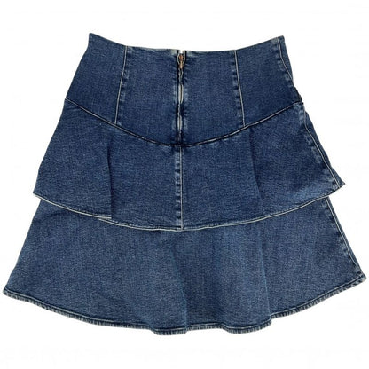 Chanel Skirt Women's Denim Skirt Coco Mark Tiered Apparel Clothing Chanel 40
