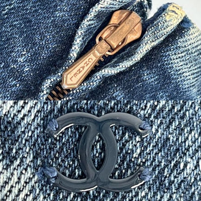 Chanel Skirt Women's Denim Skirt Coco Mark Tiered Apparel Clothing Chanel 40