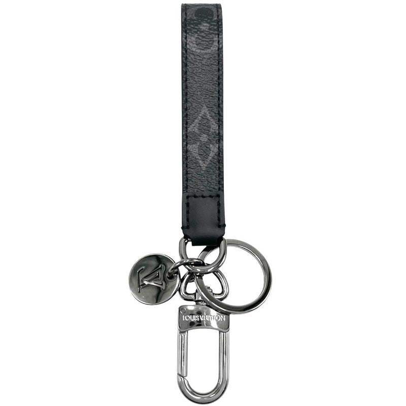 Louis Vuitton Key Holder Men's Monogram Eclipse Porte Cles Dragonne Key Ring