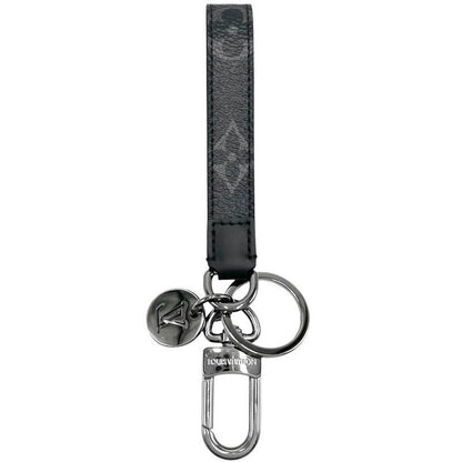 Louis Vuitton Key Holder Monogram Eclipse Porte Cles Dragonne Ring