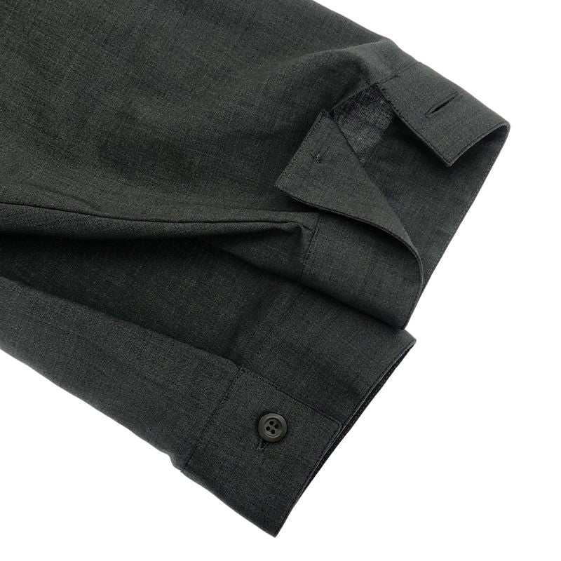 Prada 21ss Wool Zip-Up Shirt Sc540 1rii Gray M