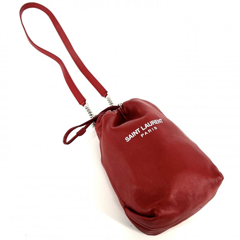 Saint Laurent Paris Shoulder Bag Women's Pouch Teddy Small Drawstring Crossbody