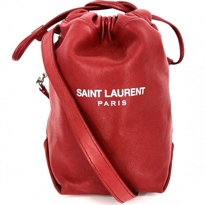 Saint Laurent Paris Shoulder Bag Women's Pouch Teddy Small Drawstring Crossbody