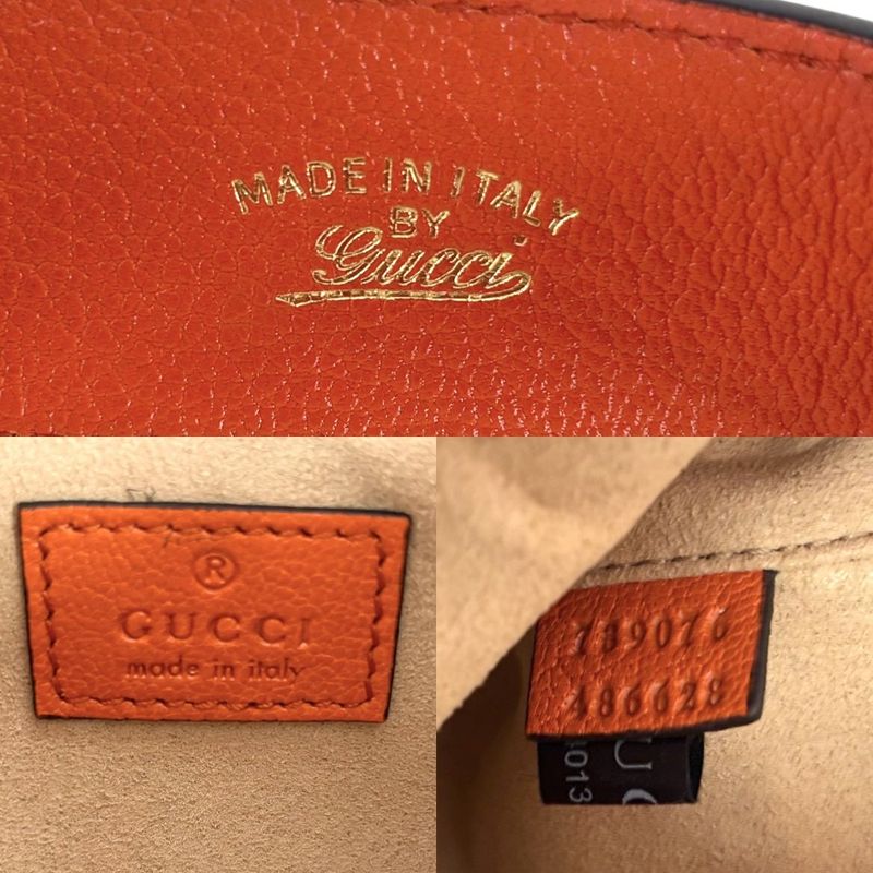 Gucci Handbag Women's GG Marmont Aphrodite Mini Bag Gucci 739076 Leather Orange