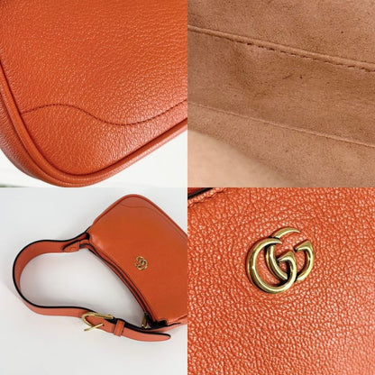 Gucci Handbag Women's GG Marmont Aphrodite Mini Bag Gucci 739076 Leather Orange