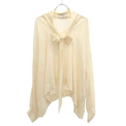 Balenciaga Silk Bow Tie Blouse Shirt 482308 Tfc92 Ivory 36