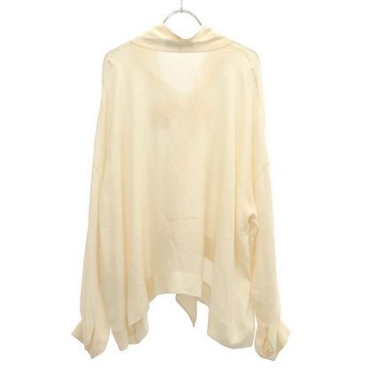 Balenciaga Silk Bow Tie Blouse Shirt 482308 Tfc92 Ivory 36