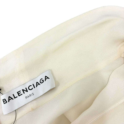 Balenciaga Silk Bow Tie Blouse Shirt 482308 Tfc92 Ivory 36