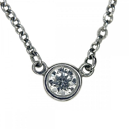 Tiffany & Co Necklace Ladies By-the-yard Single Diamond Pendant Jewelry